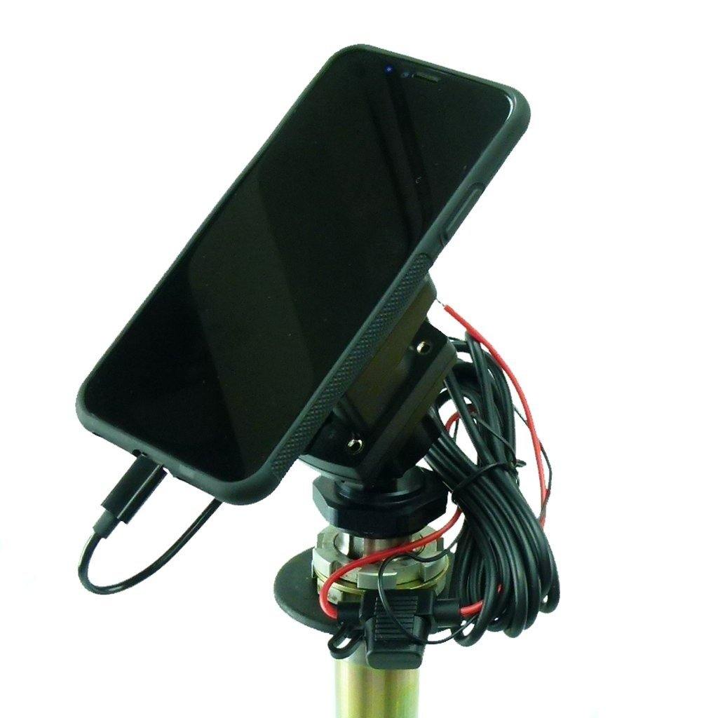 Powered Yoke 60 Motorcycle Nut Mount with TiGRA MountCase for iPhone 11 (sku 51240) - BuyBits Ltd UK