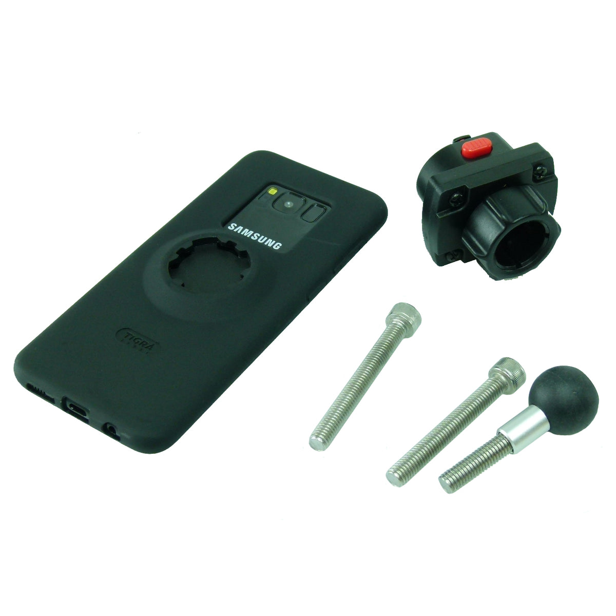 TiGRA MountCase 2 Bundle with Motorcycle M8 Top Clamp Mount for Samsung Galaxy S9 (sku 41483)