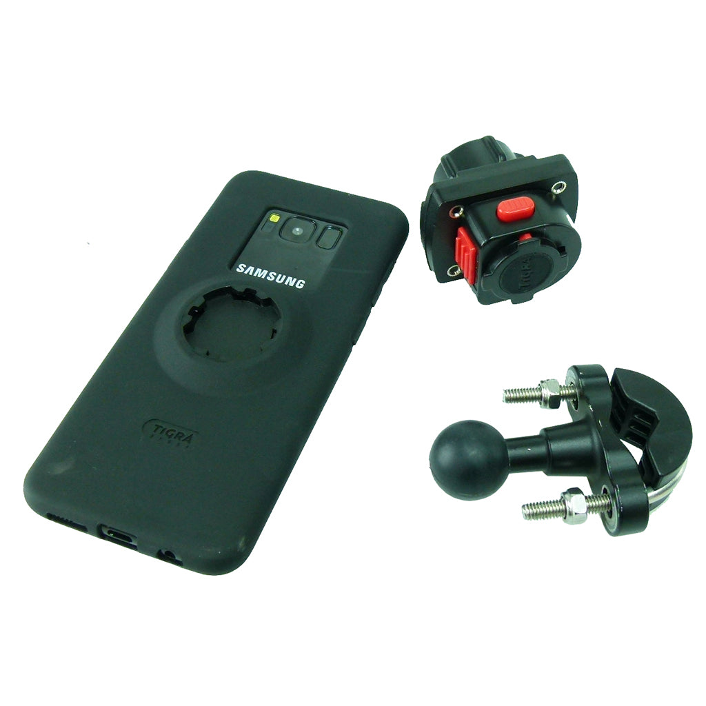 TiGRA MountCase 2 Bundle with U-Bolt Handlebar Mount for Samsung Galaxy S8 (sku 41488)