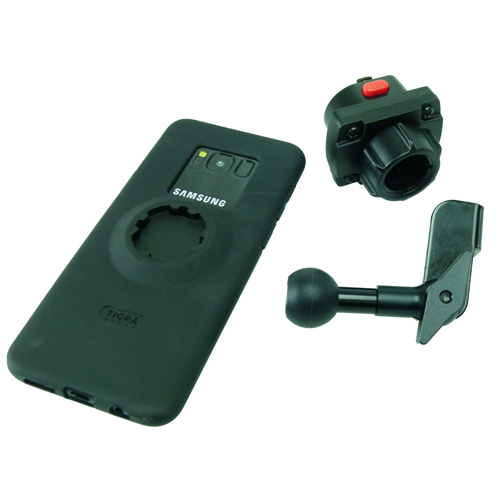 TiGRA MountCase 2 Bundle M8 - M10 Motorcycle Mirror Mount for Samsung Galaxy S8 (sku 41512)