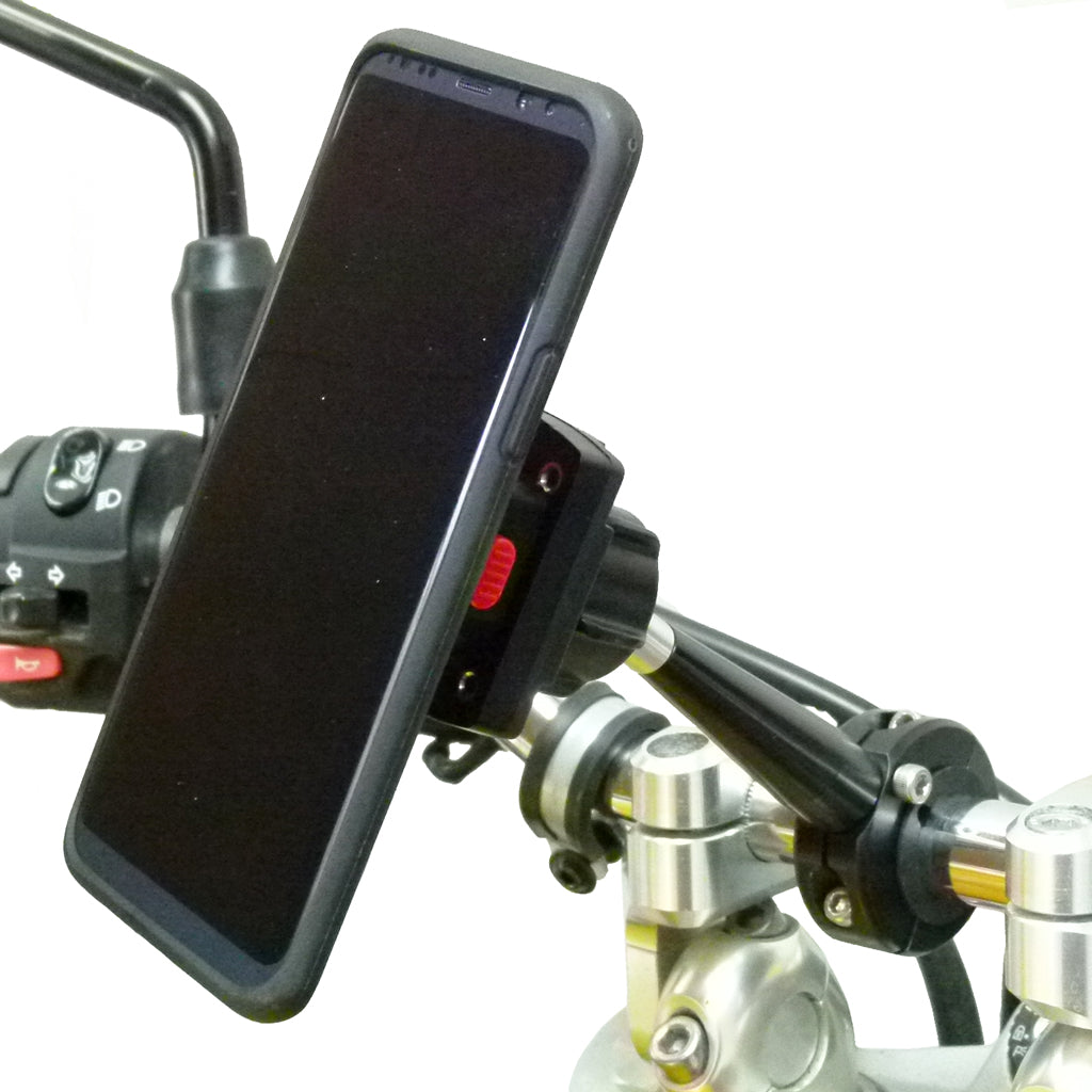 14.5cm Extended Mororcycle Handlebar Mount TiGRA MountCase 2 for Samsung Galaxy S9 PLUS (sku 41517)