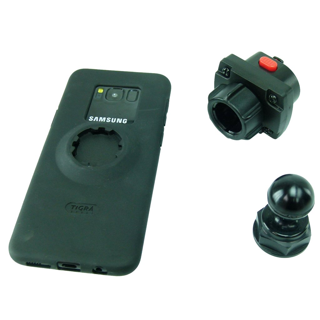 Yoke 50 Motorcycle Nut Mount &amp; TiGRA MountCase 2 Holder for Samsung Galaxy S10 PLUS (sku 47822) - BuyBits Ltd UK