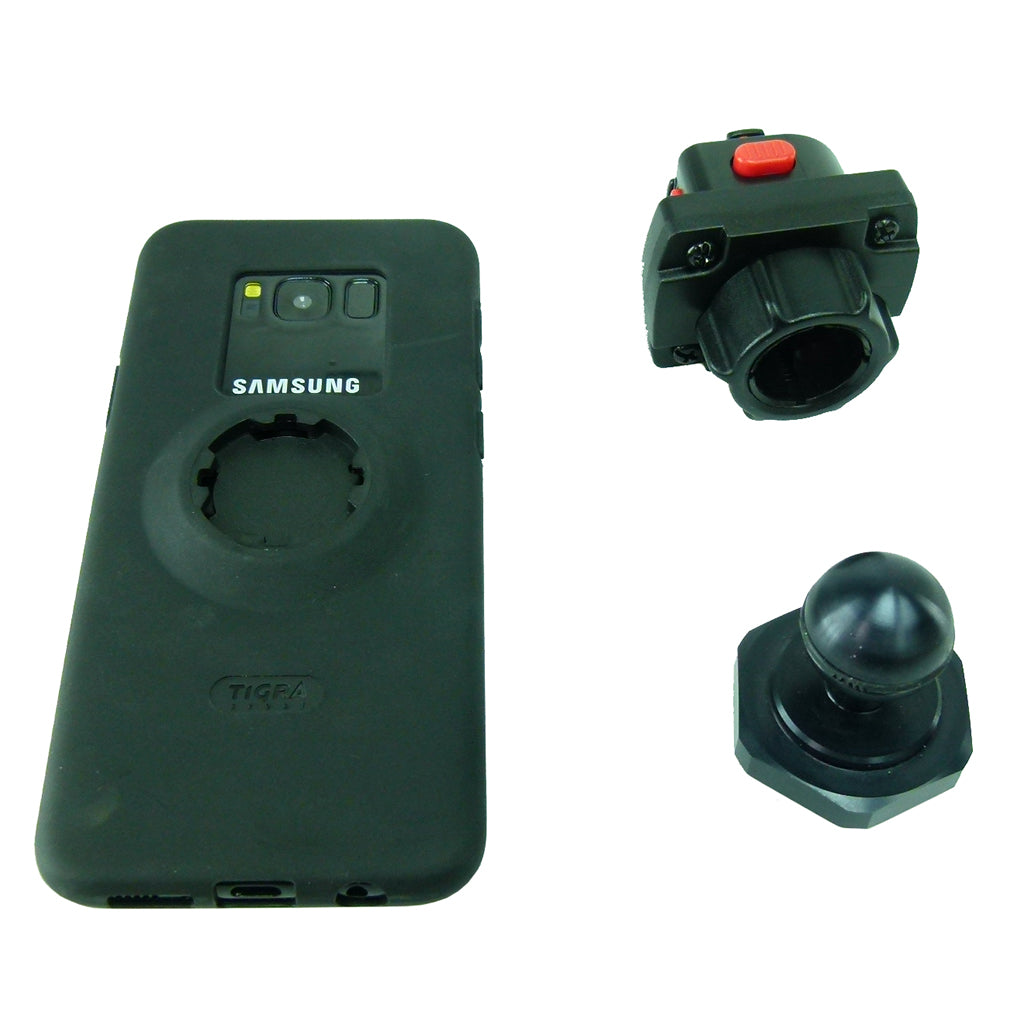 Yoke 60 Motorcycle Nut Mount &amp; TiGRA MountCase 2 Holder for Samsung Galaxy S9 PLUS (sku 41545)