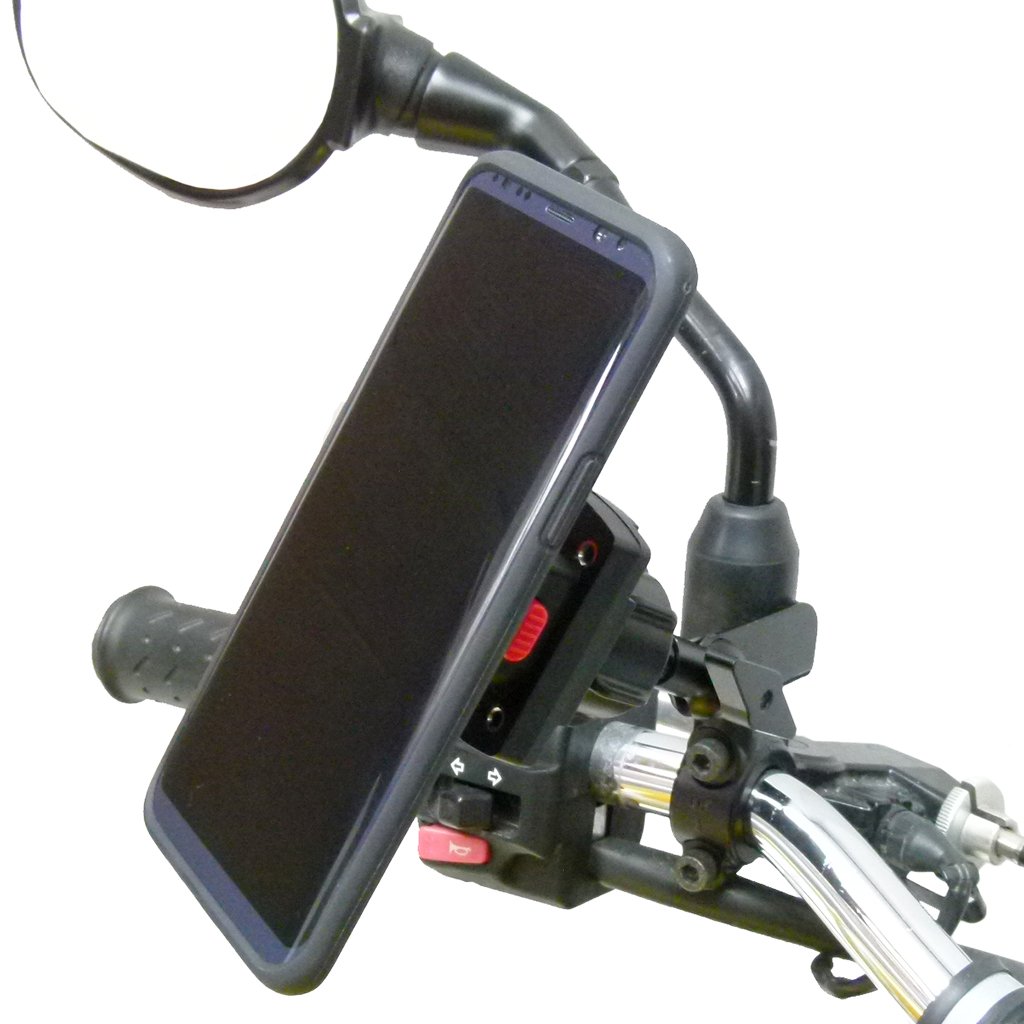 TiGRA MountCase Bundle M8 - M10 Motorcycle Mirror Mount for Samsung Galaxy S20 (sku 54412) - BuyBits Ltd UK