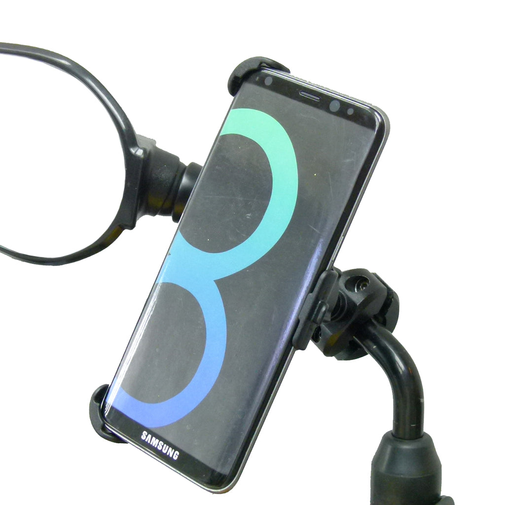 Dedicated Motorcycle Scooter Moped Mirror Stem Phone Mount for Samsung Galaxy S8 (sku 41712)