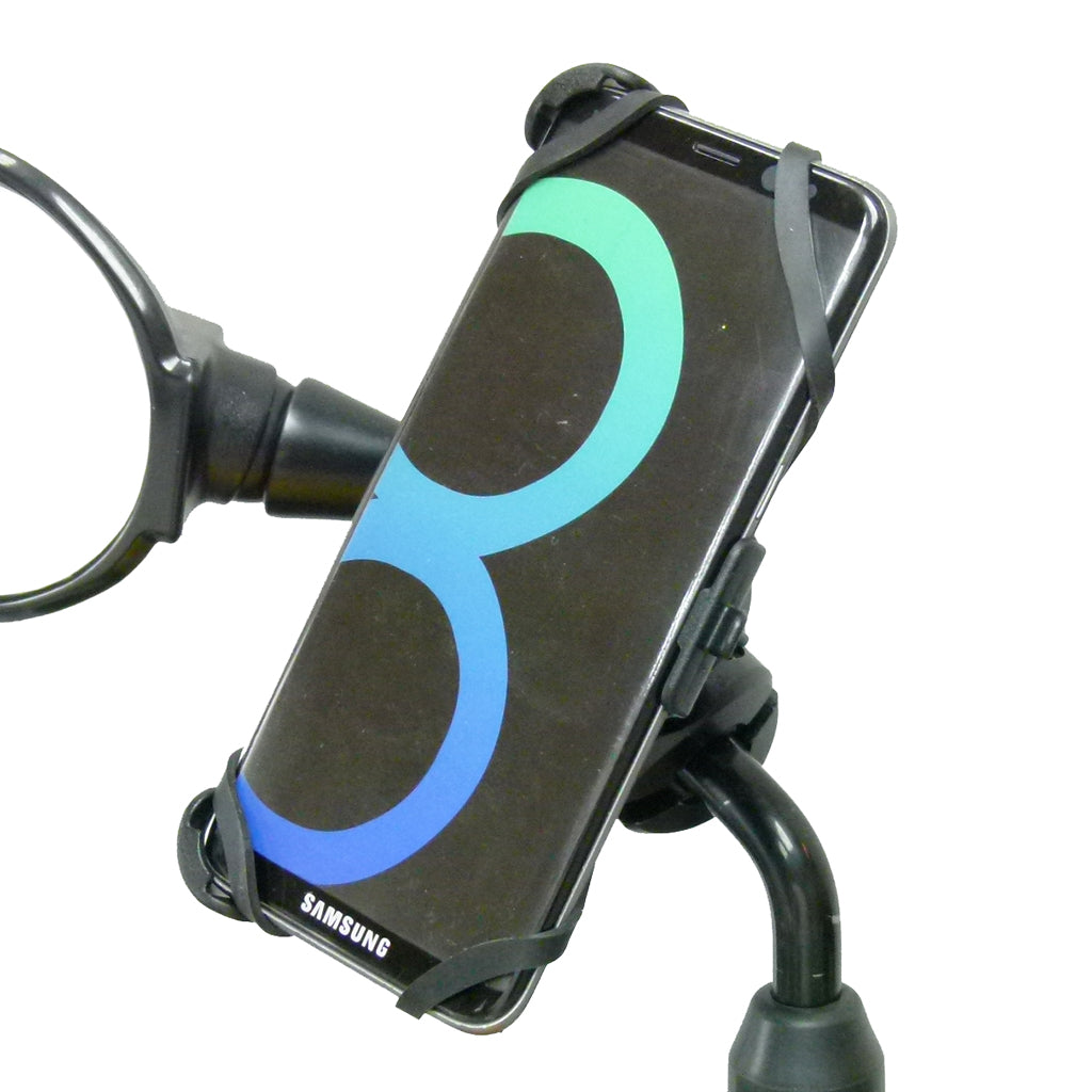 Dedicated Motorcycle Scooter Moped Mirror Stem Phone Mount for Samsung Galaxy S8 (sku 41712)