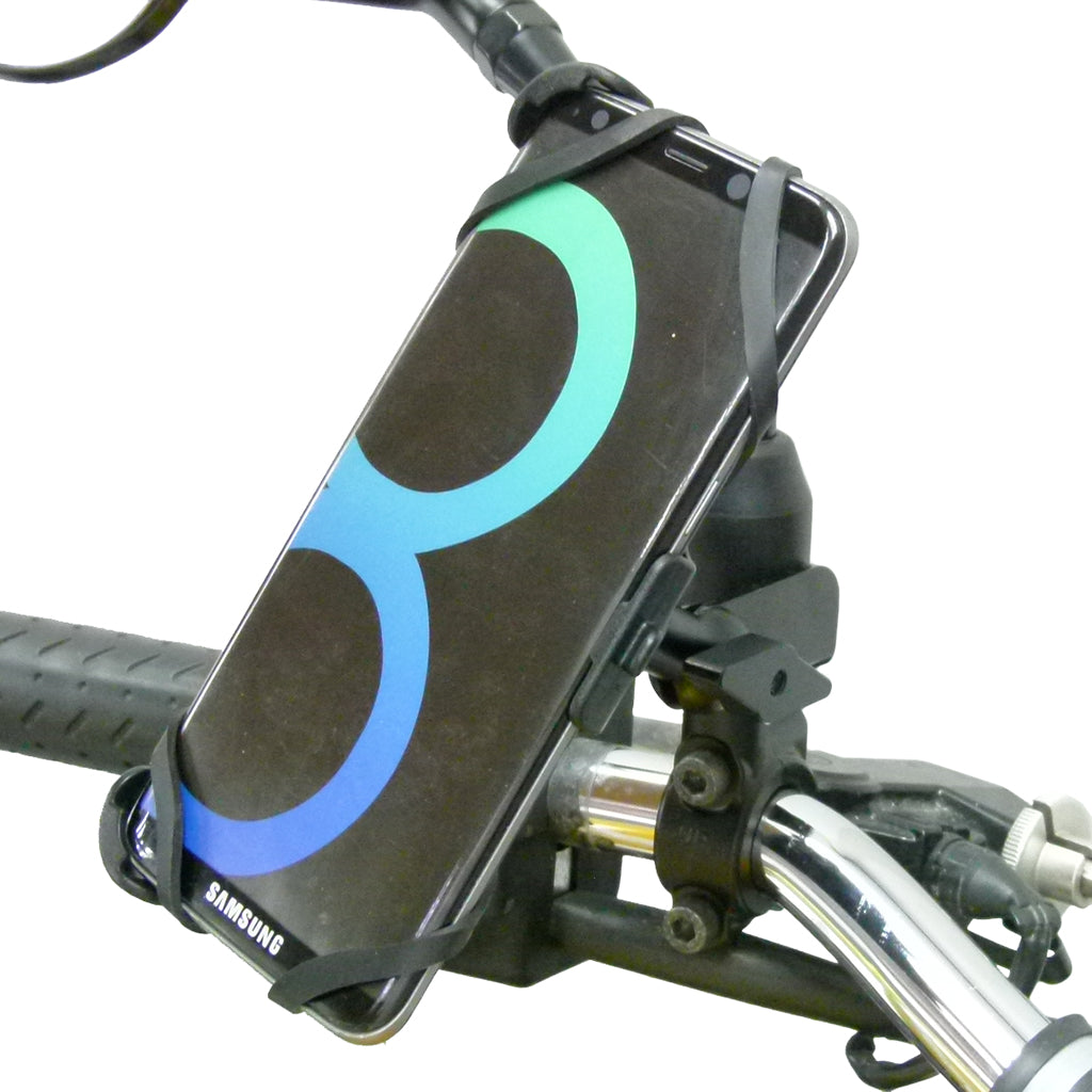 Dedicated M8 - M10 Mirror Motorcycle Phone Mount for Samsung Galaxy S8 PLUS (sku 41744)