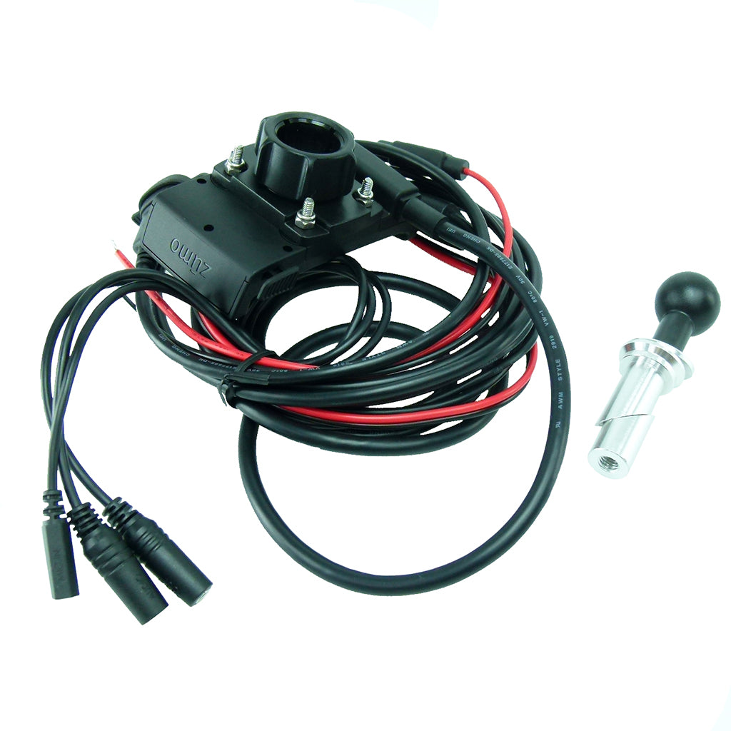 15mm - 17mm (0.59"-0.68") Bike Stem Mount Hardwire Powered Dock Holder for Garmin Zumo 590 595 (sku 42211)