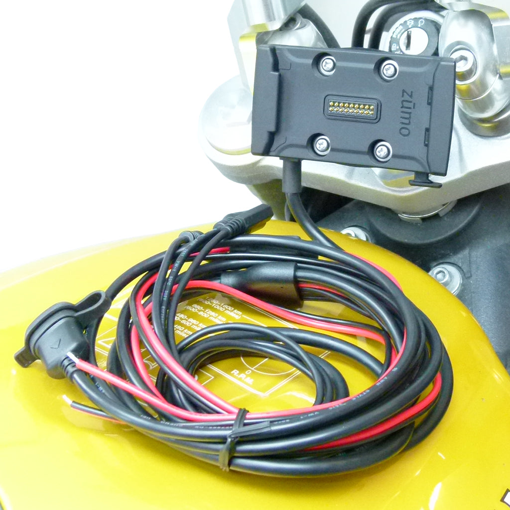 15mm - 17mm (0.59"-0.68") Bike Stem Mount Hardwire Powered Dock Holder for Garmin Zumo 590 595 (sku 42211)