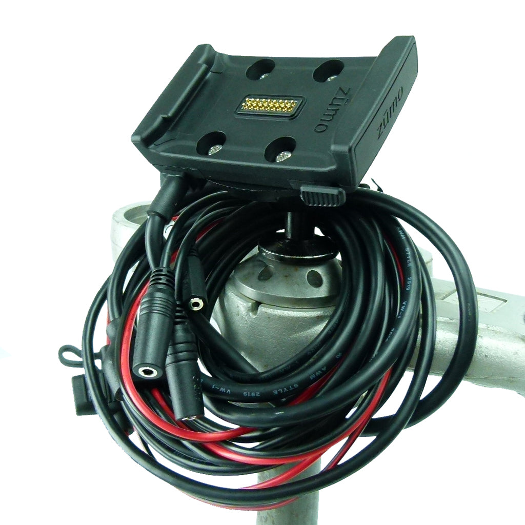 Hardwire Powered Dock Holder 12mm Bike Stem Bike Mount for Garmin Zumo 590 595 (sku 42214)