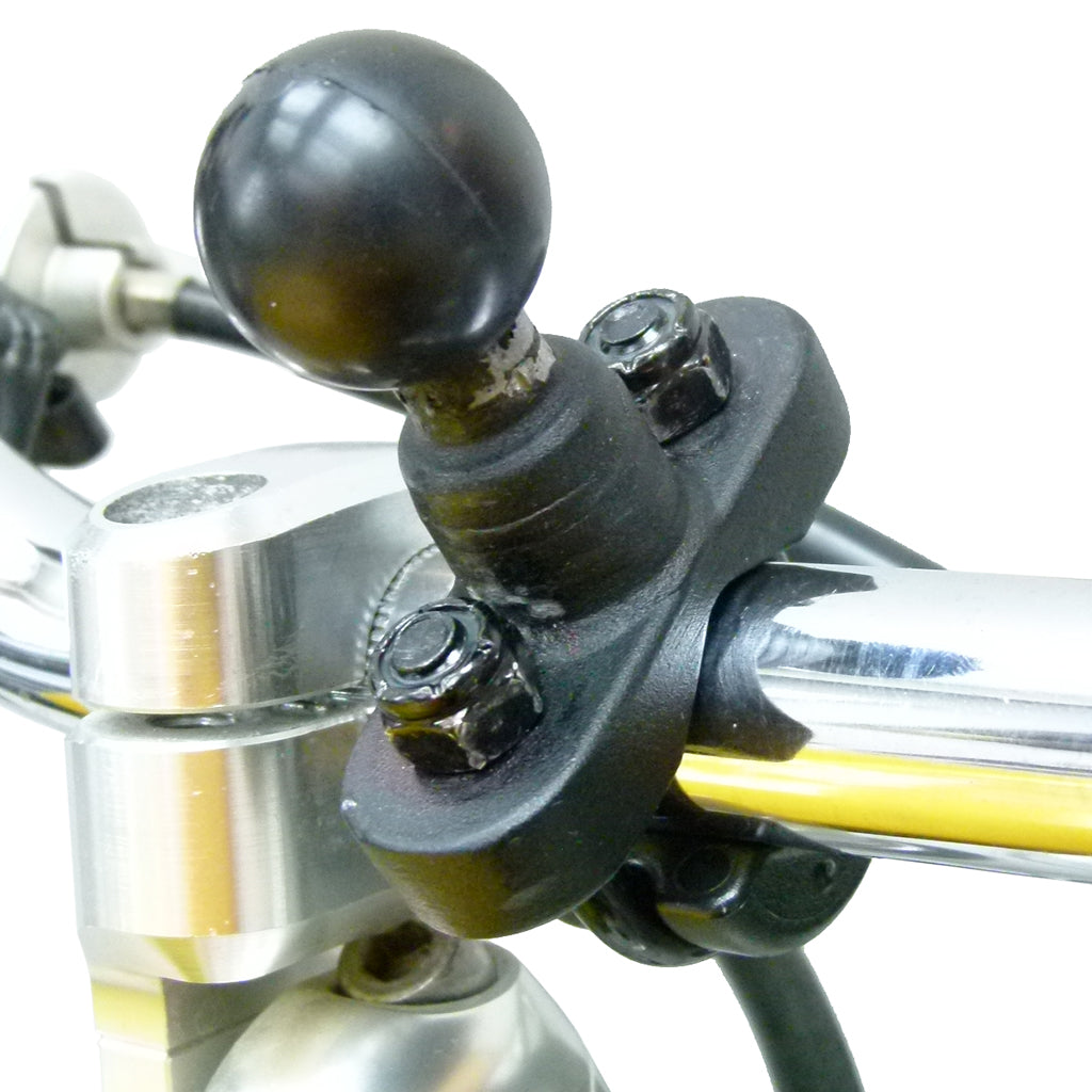 Motorcycle U-Bolt Handlebar Mount with Hardwire Powered Dock Holder for Garmin Zumo 590 595 (sku 42218)