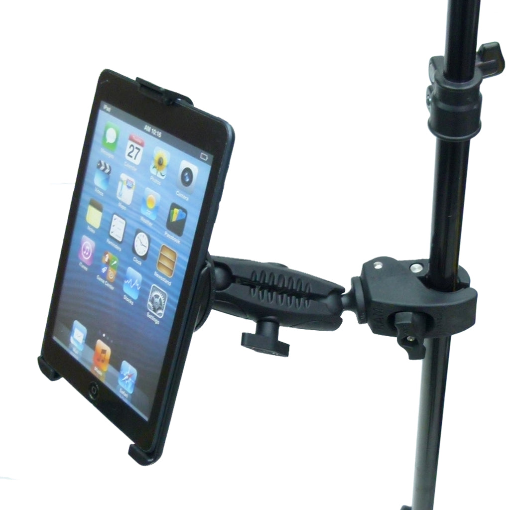 Extended Tough Clamp Music - Microphone - Gig Stand Mount for Apple iPad Mini gen 1, 2 &amp; 3 (sku 42231)