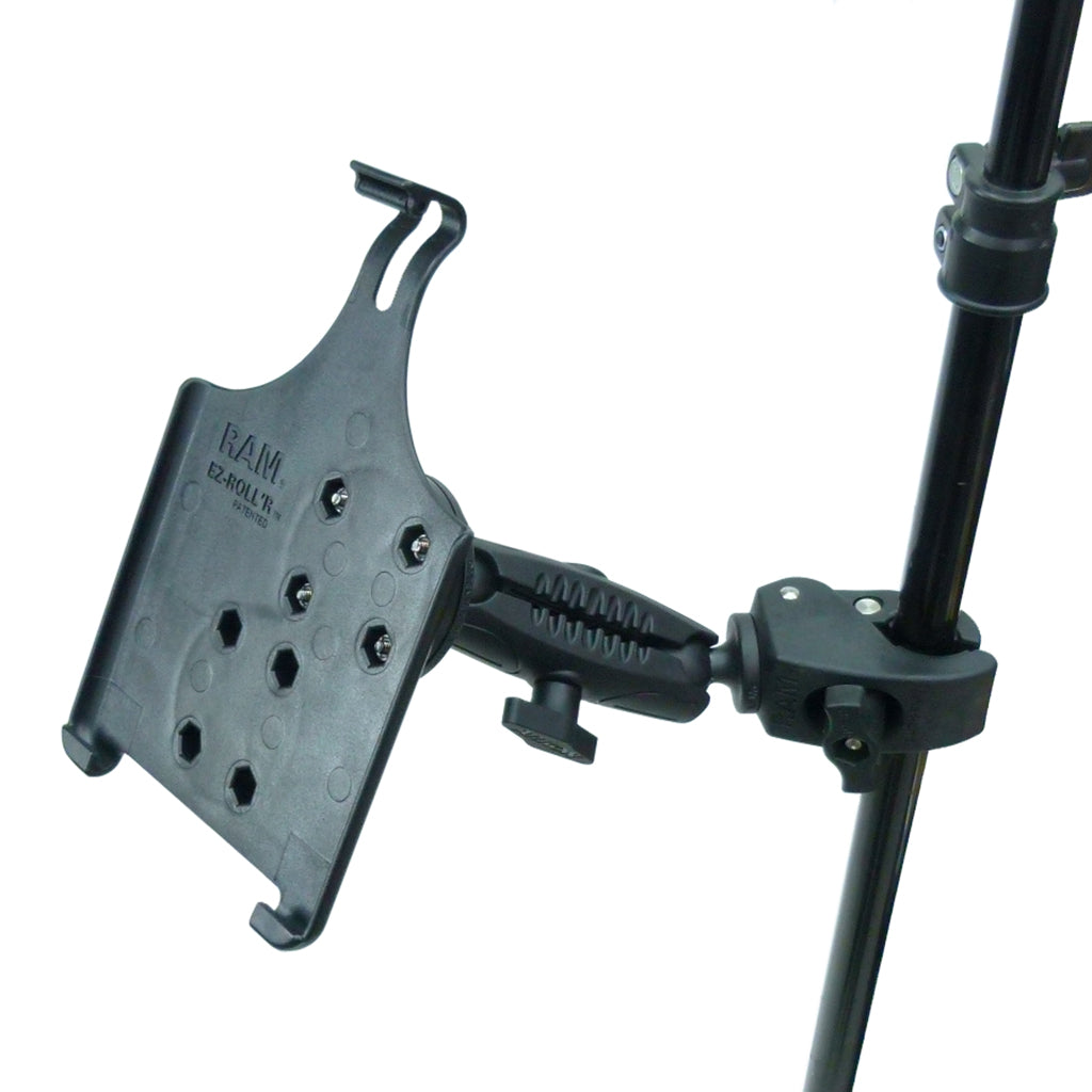 Extended Tough Clamp Music - Microphone - Gig Stand Mount for Apple iPad Mini gen 1, 2 &amp; 3 (sku 42231)