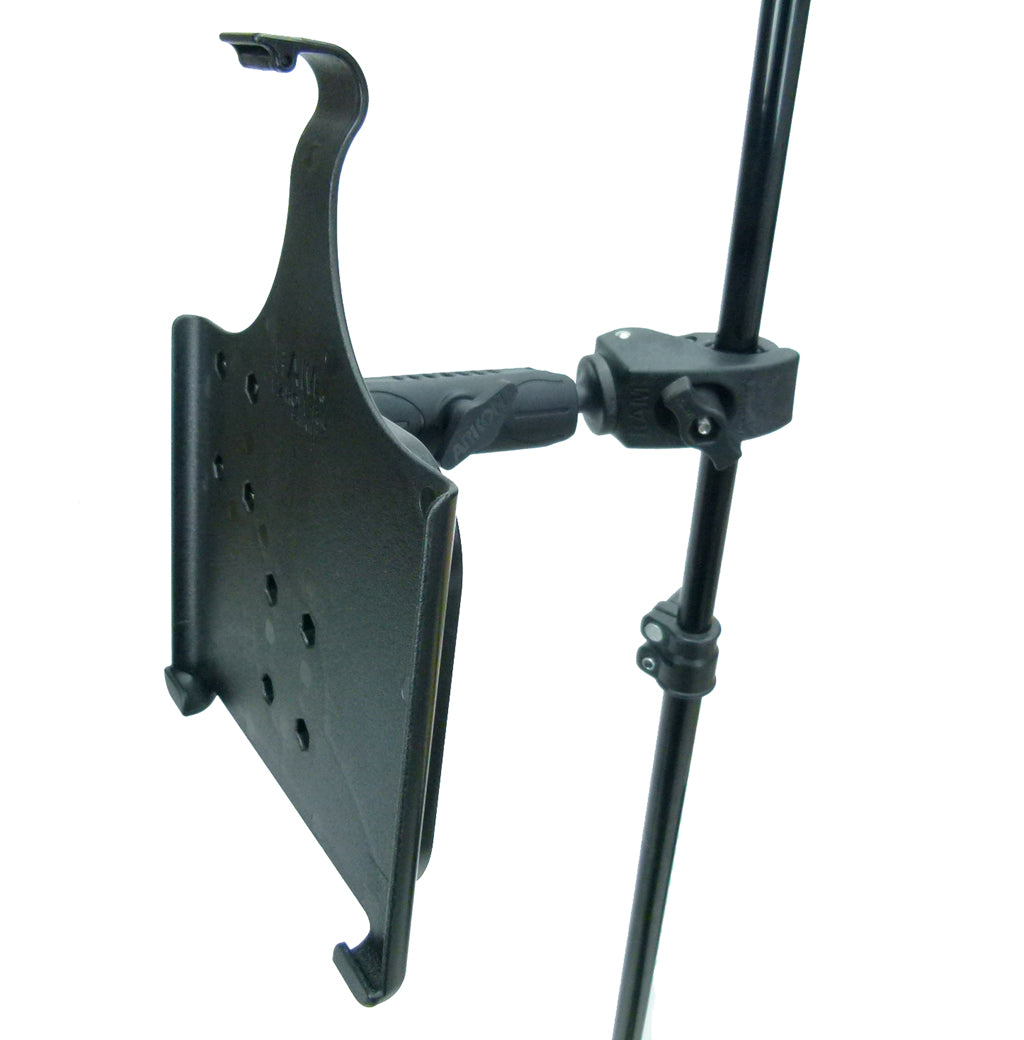Extended Tough Clamp Music - Microphone - Gig Stand Mount for Apple iPad Gen 2-3-4 (sku 42228)
