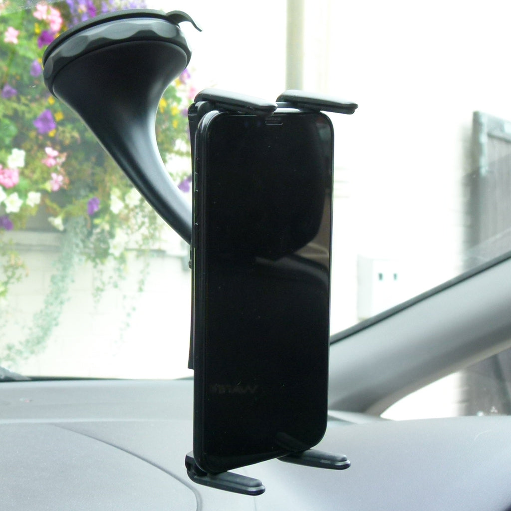 Twist and Lock Windscreen Mount with Slim Grip Cradle for iPhone XR (sku 42429)