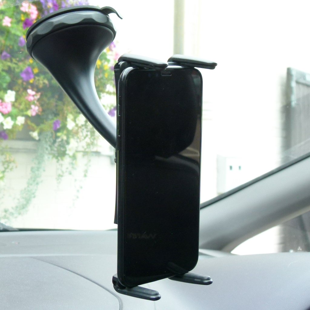 Twist and Lock Windscreen Mount with Slim Grip Cradle for iPhone SE 2 (2020) (sku 53233) - BuyBits Ltd UK