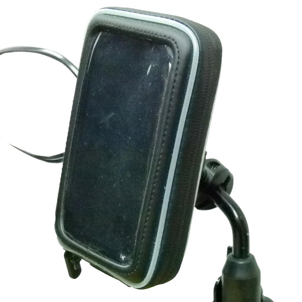 Secure Waterproof Bike Scooter Mirror Mount Holder for iPhone XR (sku 42717)