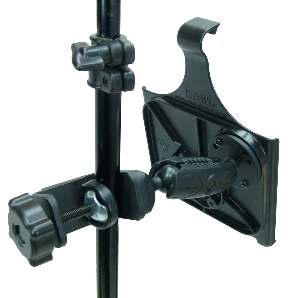 Extended Music - Microphone Stand Tablet Clamp Mount Holder for iPad Mini 1st Gen (sku 42953)