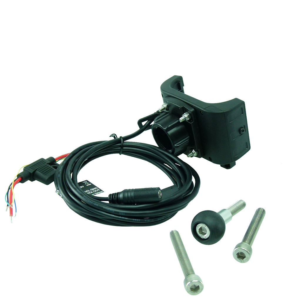 Rugged Mount with Audio-Power Cable with M8 Motorcycle Mount for Garmin Montana (sku 43189)