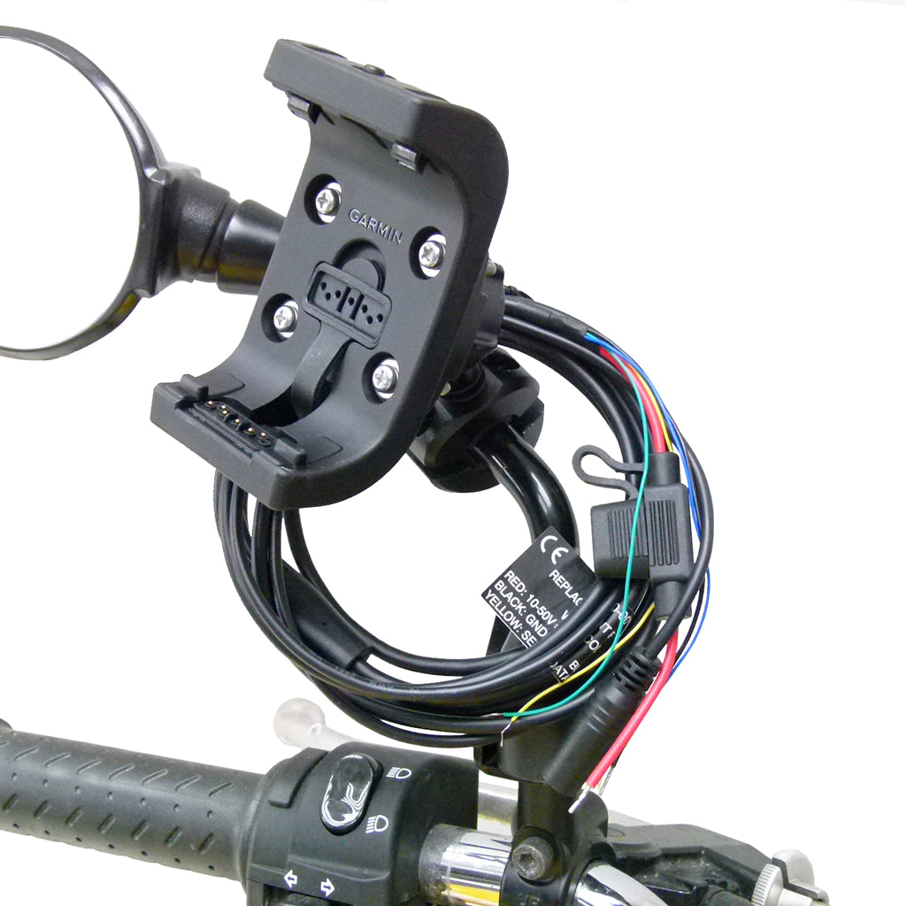 Audio-Power Cable Motorcycle Mirror Mount for Garmin Montana (sku 43239)