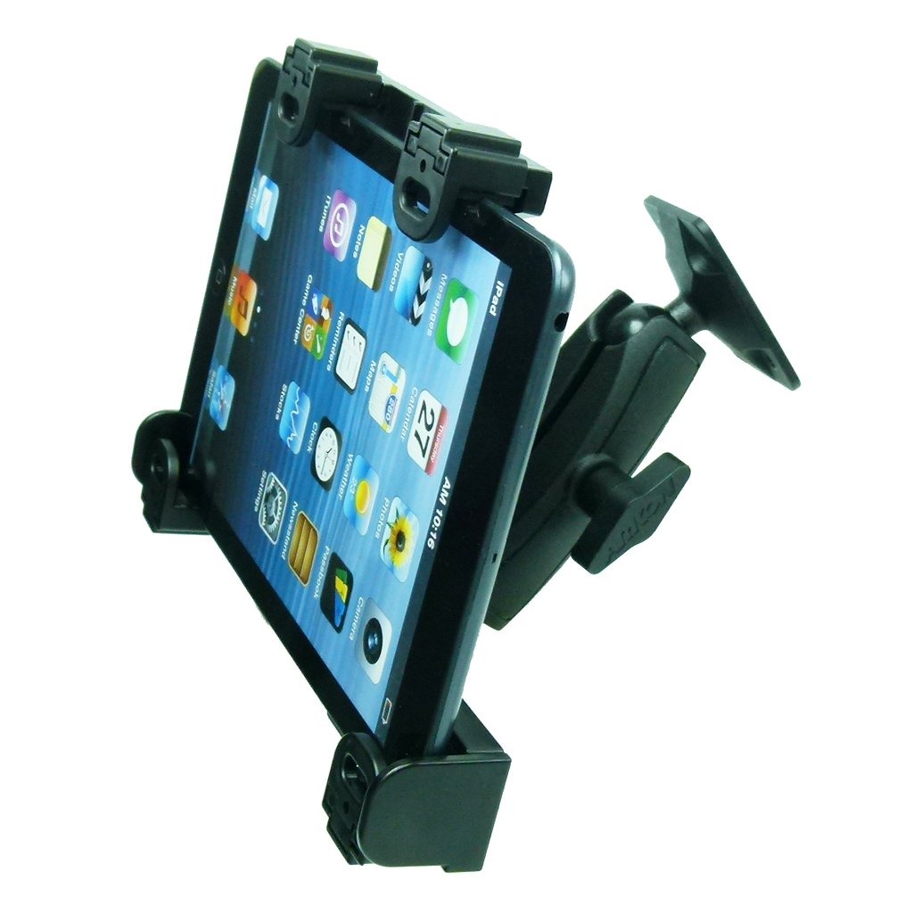 Extended Permanent Screw Fix Adjustable Tablet Holder with Key Lock for Apple iPad Mini 2019 (sku 50526) - BuyBits Ltd UK