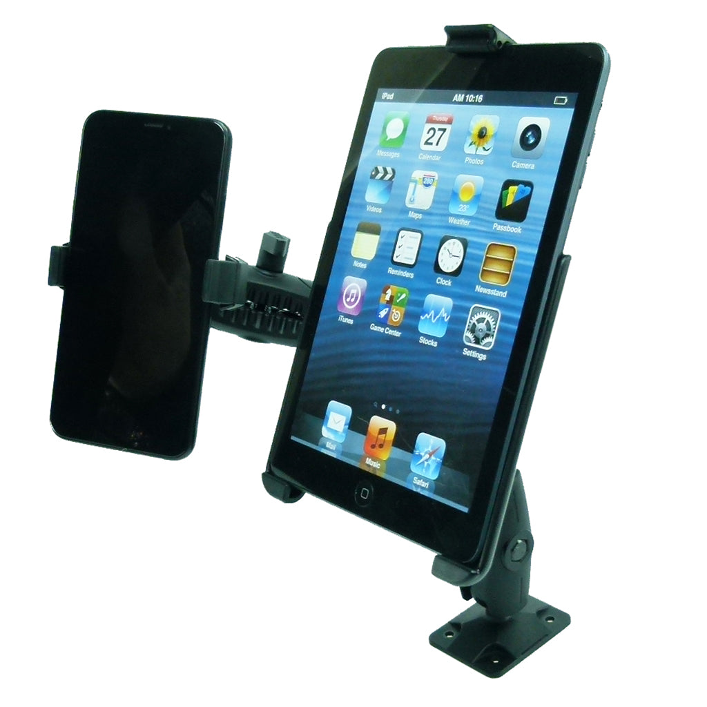 Permanent Screw Fleet Dash Multiple Mount Holds iPad MINI and Phone (sku 44134)