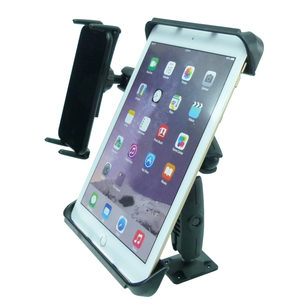 Permanent Screw Fix Fleet Dual Dash Mount with 10" tablet holder and phone holder (sku 44153)