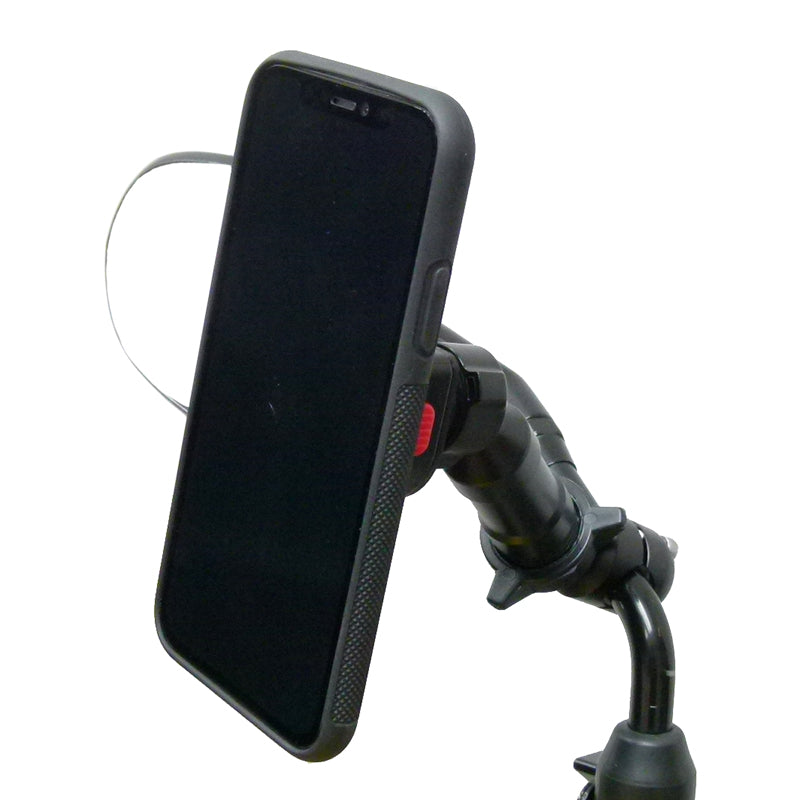 Extended Scooter Mirror mount &amp; TiGRA Case for iPhone XS MAX (sku 45332)