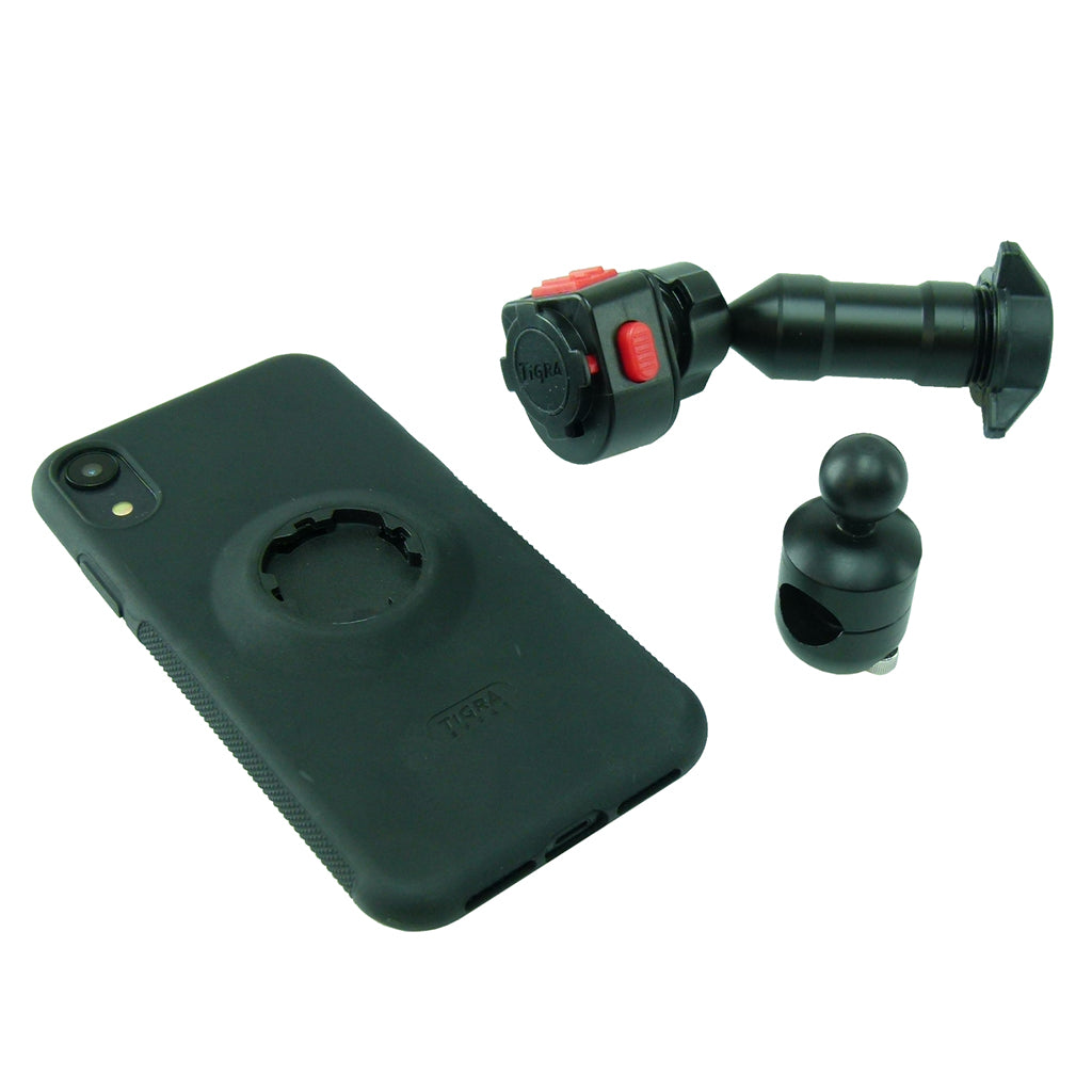 Extended Scooter Mirror mount &amp; TiGRA Case for iPhone XS MAX (sku 45332)