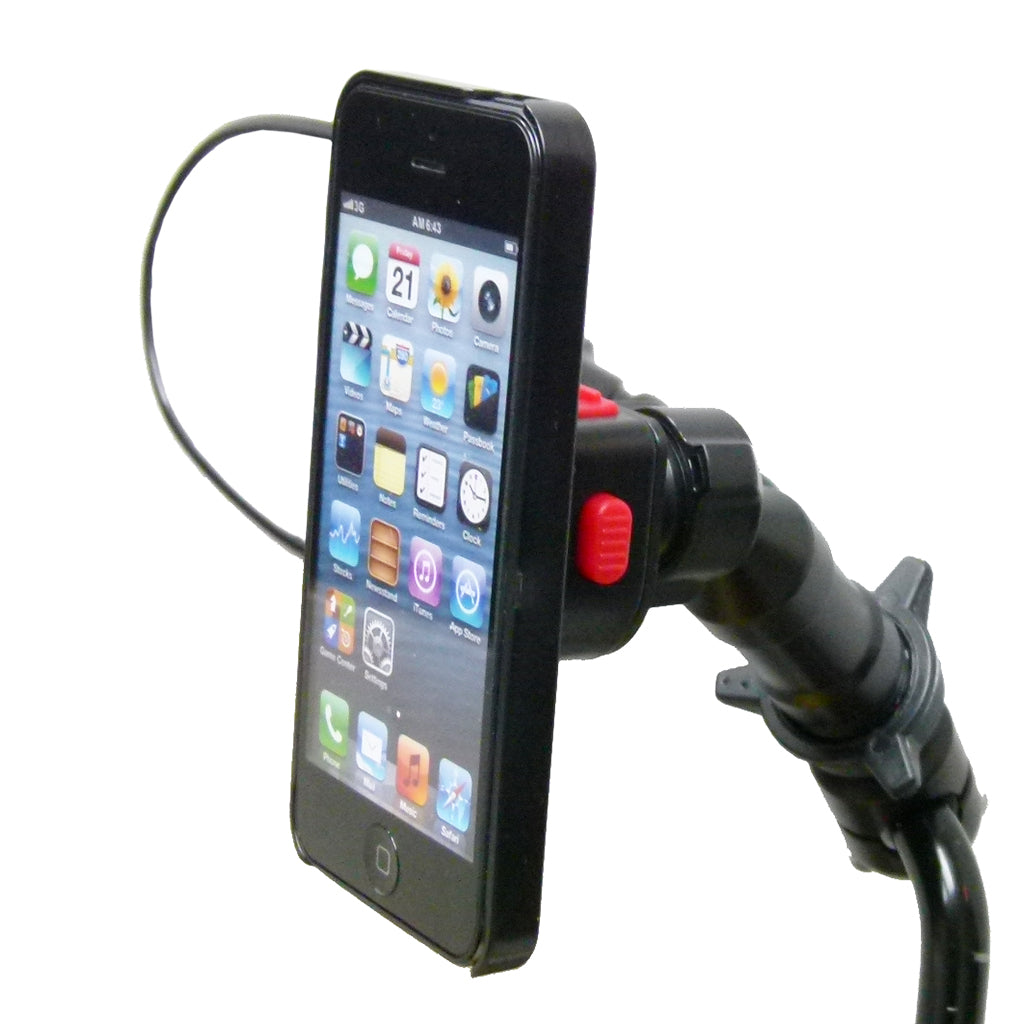 Extended Scooter Mirror mount &amp; TiGRA Case for iPhone 5S (sku 45343)