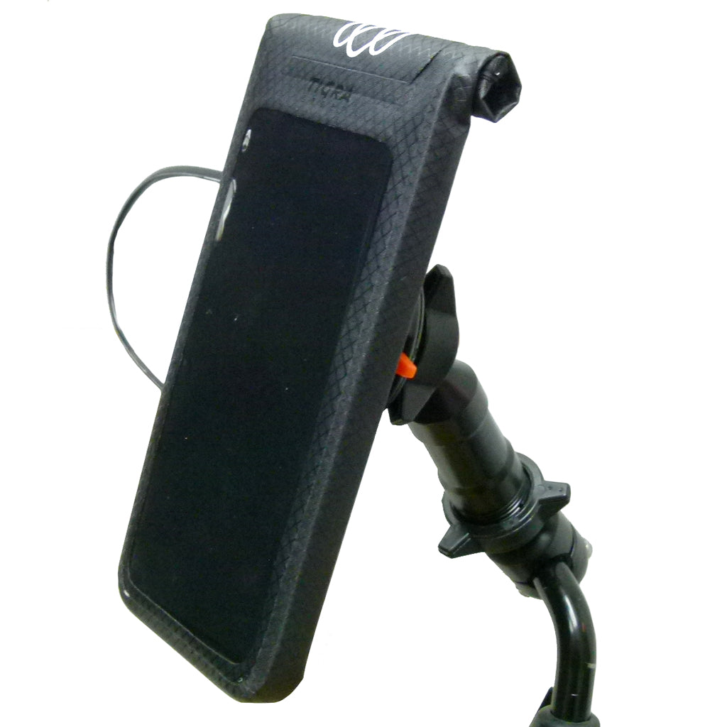 Extended Mirror mount &amp; TiGRA U Pouch Universal Phone Holder (sku 45559)