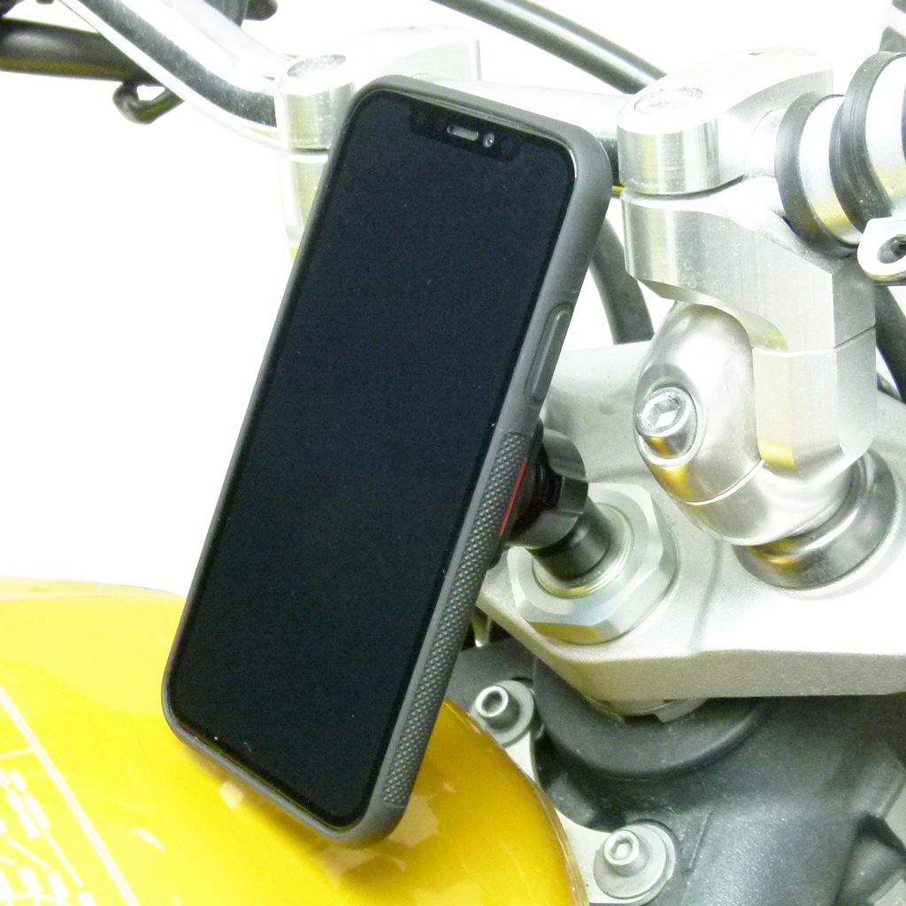Universal Motorcycle Stem Mount and TiGRA Fitclic Case for iPhone 11 (sku 51225) - BuyBits Ltd UK