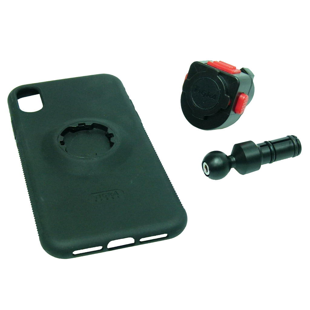 Universal Motorcycle Stem Mount and TiGRA Fitclic Case for iPhone XS MAX (sku 45561)