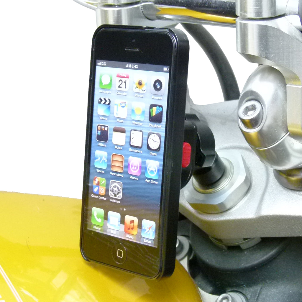 Universal Motorcycle Stem Mount and TiGRA Fitclic Case for iPhone 5C (sku 45572)