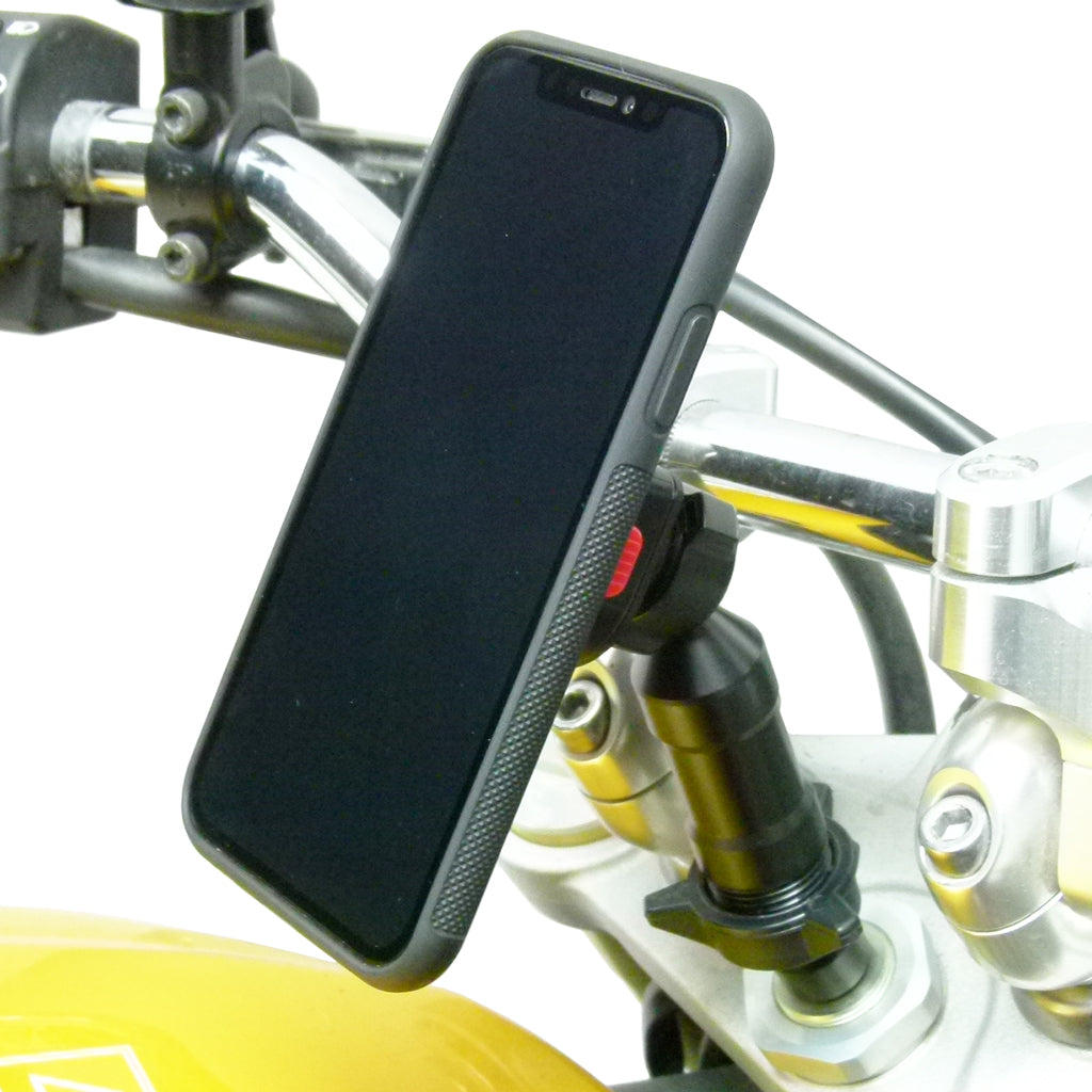 Universal Extended Motorcycle Stem Mount and TiGRA Fitclic Case for iPhone XS MAX (sku 45574)