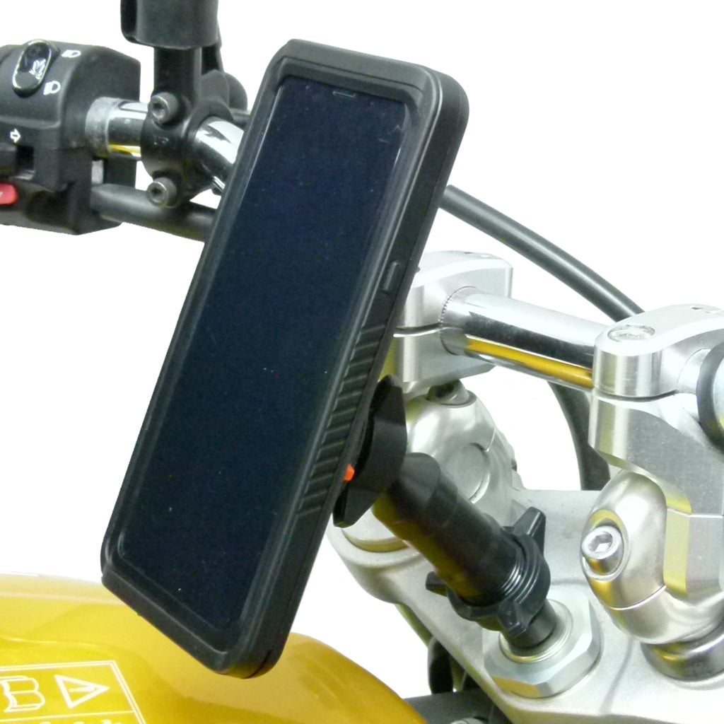 Extended Universal Motorcycle Stem Mount and TiGRA DRY Case for iPhone XS MAX (sku 45691)