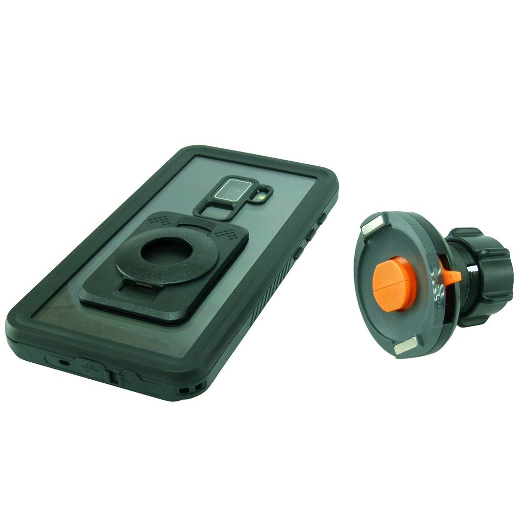 15-17mm Motorcycle Fork Stem Yoke Mount &amp; TiGRA FITCLIC Neo DRY Case for Samsung Galaxy S9 (sku 46818) - BuyBits Ltd UK