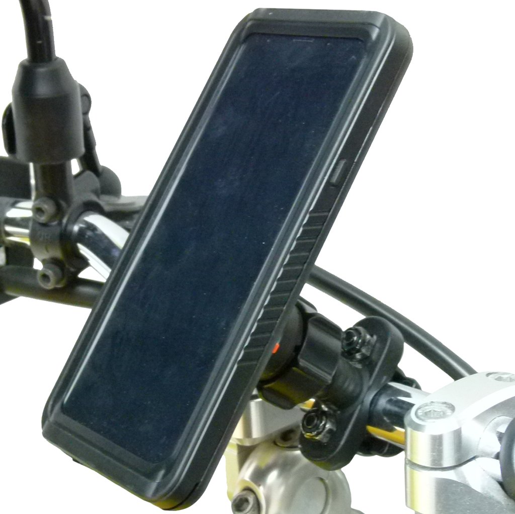 Motorbike Metal U Bolt Mount Kit &amp; TiGRA FITCLIC Neo DRY Case for iPhone XS MAX (sku 46762) - BuyBits Ltd UK