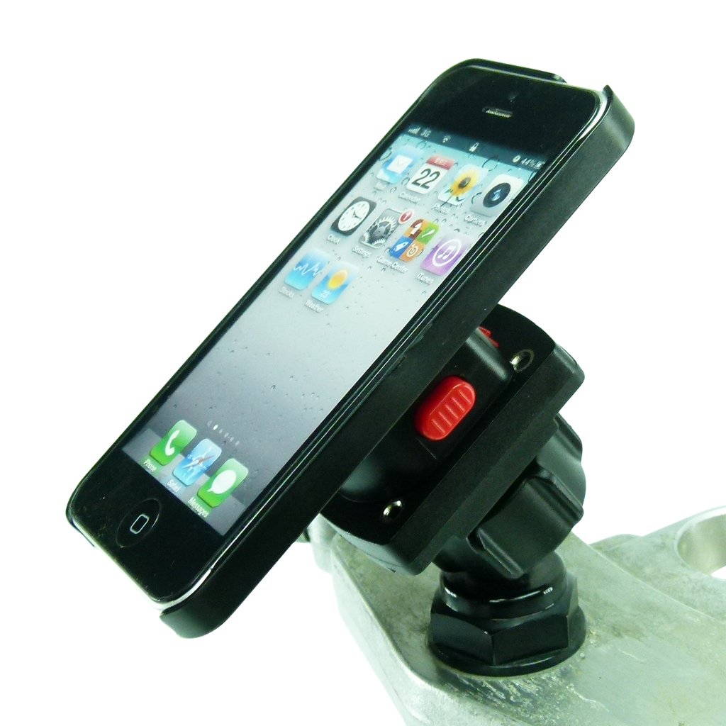 Yoke 10 Motorcycle Nut Mount &amp; TiGRA MountCase Holder for Apple iPhone SE  (sku 47005) - BuyBits Ltd UK
