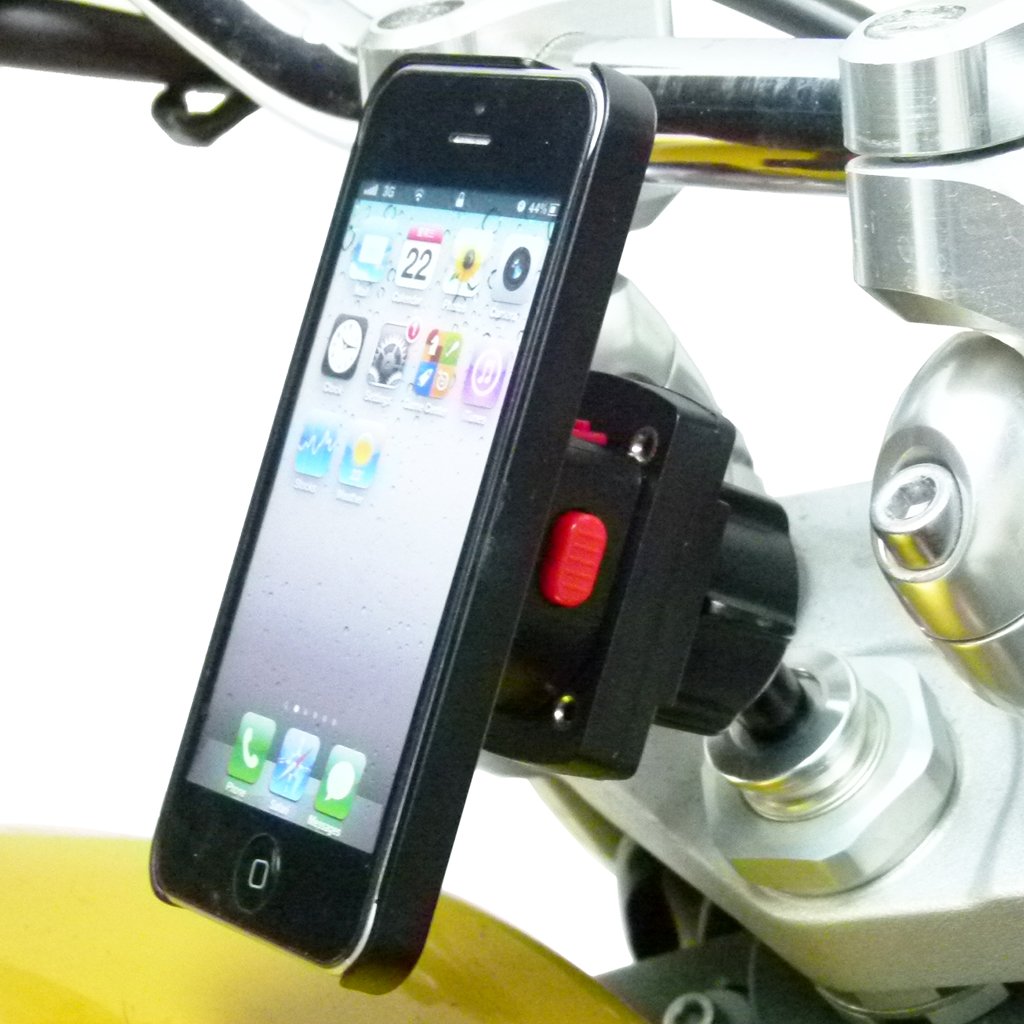 17.5-20.5mm Motorcycle Fork Stem Yoke Mount &amp; TiGRA Case for iPhone SE (sku 47008) - BuyBits Ltd UK