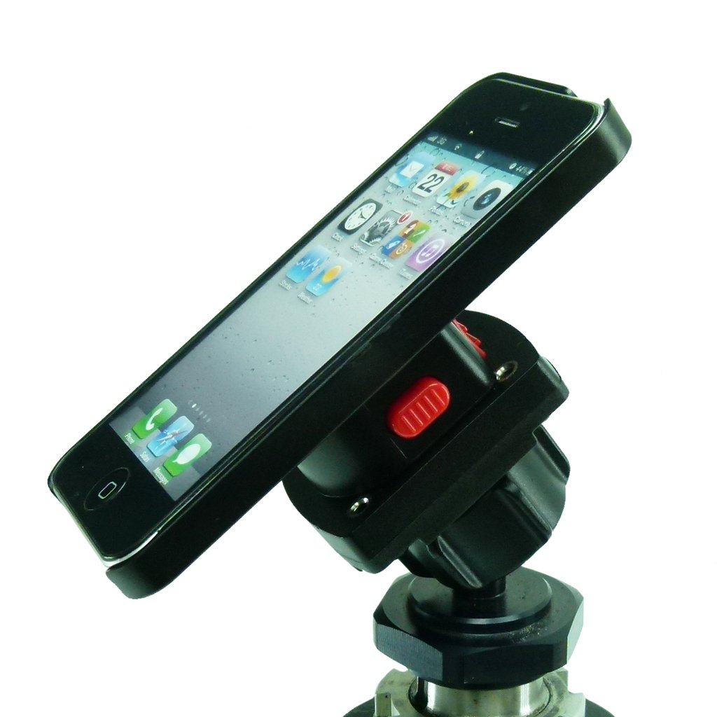 Yoke 60 Motorcycle Nut Mount fits Triumph with TiGRA MountCase 2 Holder for Apple iPhone SE (sku 47021) - BuyBits Ltd UK