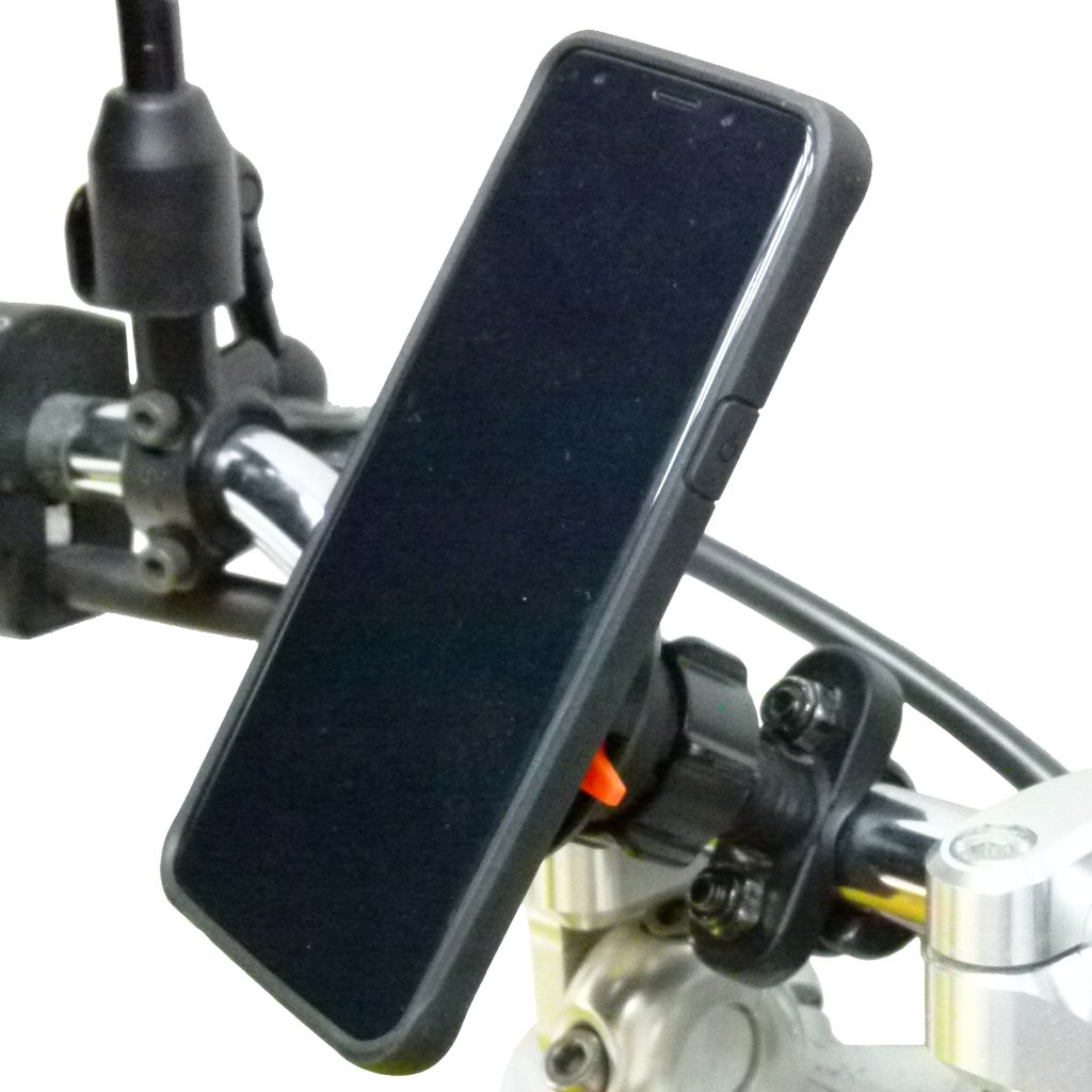 Motorcycle Handlebar U-Bolt Kit TiGRA FITCLIC Neo LITE Case for LG G7 (sku 47101) - BuyBits Ltd UK