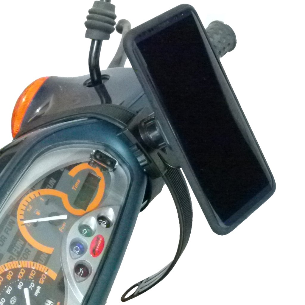 Scooter - Moped Collar Mounting Bracket &amp; TiGRA Fitclic Case for Samsung Galaxy S10 PLUS (sku 48105) - BuyBits Ltd UK