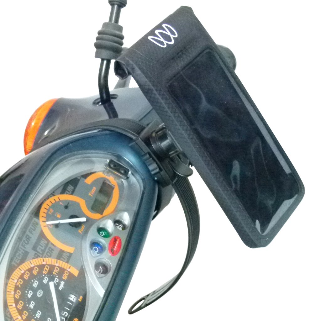 Scooter - Moped Collar Mounting Bracket &amp; TiGRA FITCLIC U-DRY Case for Mobile devices (sku 48111) - BuyBits Ltd UK