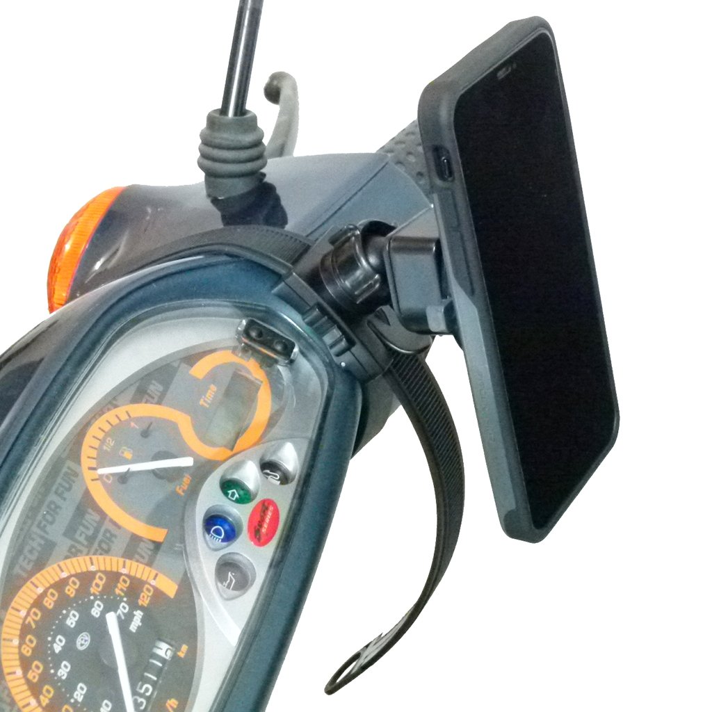 Scooter - Moped Collar Mounting Bracket &amp; TiGRA Fitclic NEO Case for iPhone 11 (sku 51372) - BuyBits Ltd UK