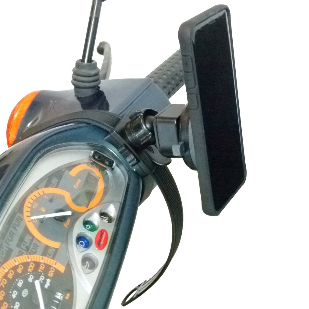 Scooter - Moped Collar Mounting Bracket &amp; TiGRA Fitclic NEO Lite Case for Samsung Galaxy S10e (sku 48128) - BuyBits Ltd UK