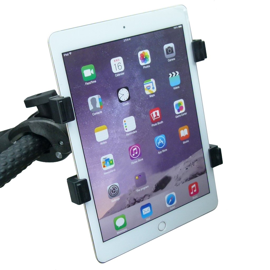 Robust Clamp Golf Trolley Handlebar Mount Tablet Holder for iPad 6th Gen 9.7" (sku 49475) - BuyBits Ltd UK