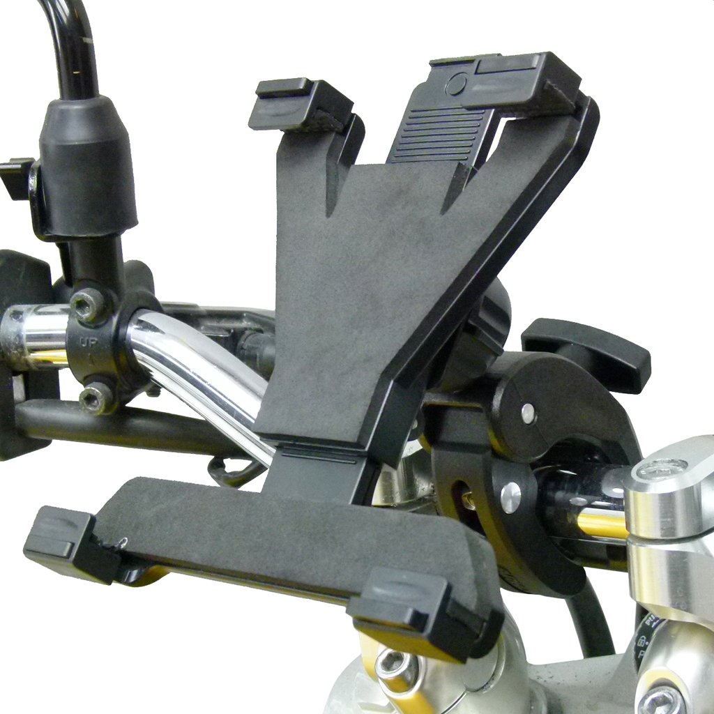 Robust Clamp Motorbike Handlebar Mount Tablet Holder for iPad Mini - 2019 edition (sku 49486) - BuyBits Ltd UK