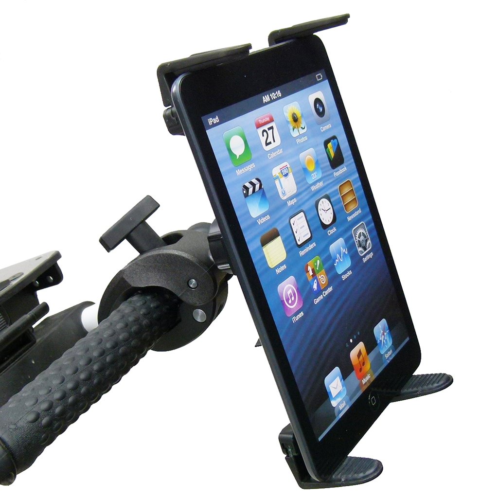 Adjustable Robust Clamp Golf Trolley Tablet Mount for iPad Mini 4th Gen (sku 49552) - BuyBits Ltd UK
