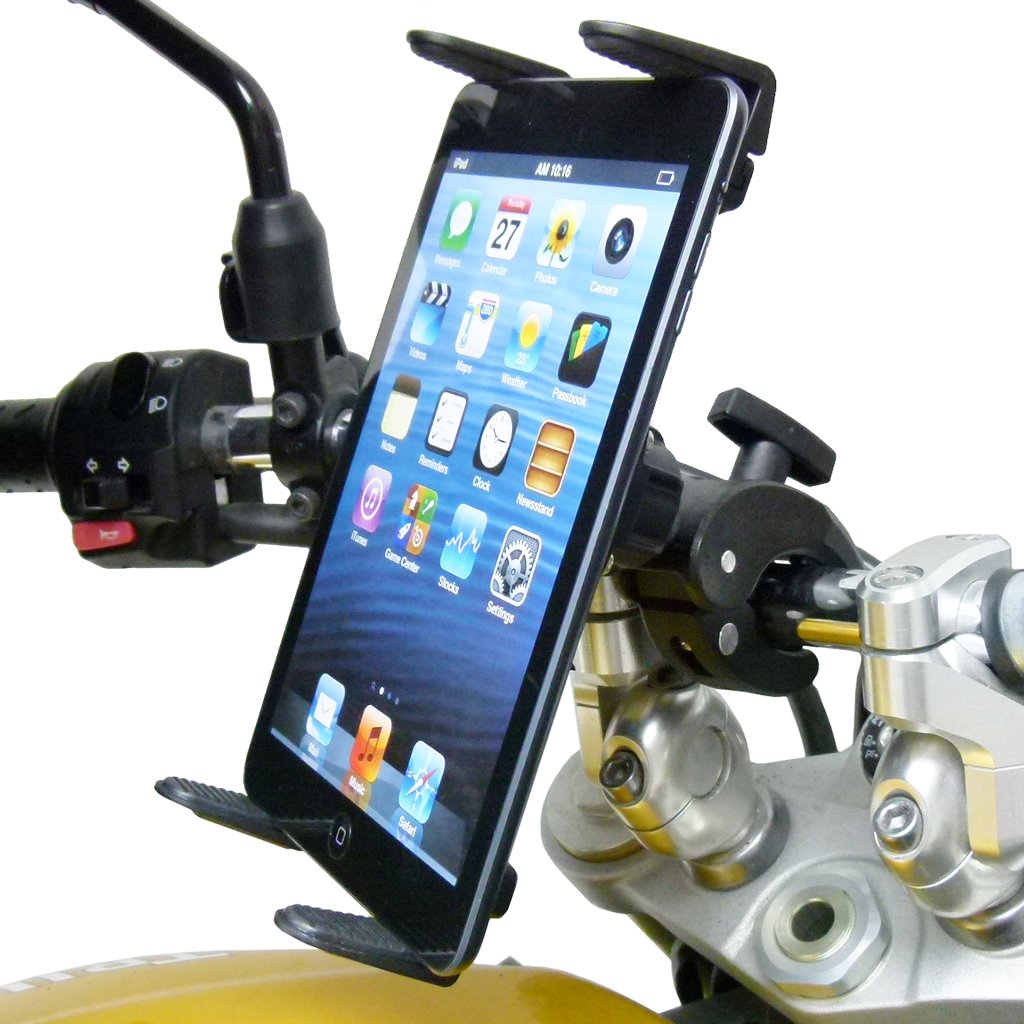 Adjustable Robust Clamp Motorbike Handlebar Tablet Mount for iPad Mini 1-3 (sku 49560) - BuyBits Ltd UK